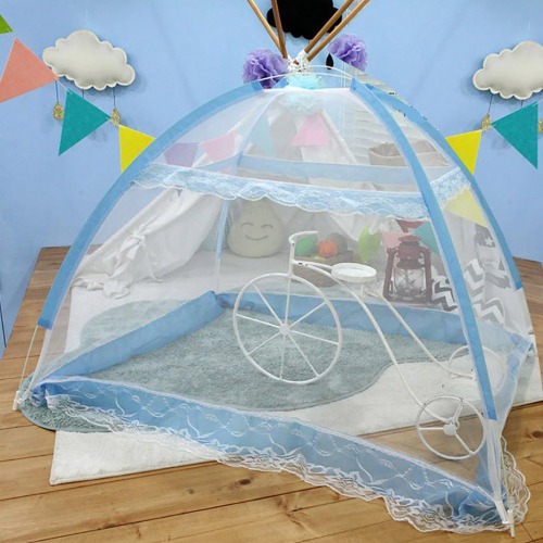 국산 3초 원터치 여름 텐트형 모기장 성인 중형 2-3인용 150x200 야외 실내 캠핑 방충망 겸용
