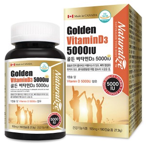 캐나다 직수입 건강기능식품 비타민D3 5000IU 180캡슐 뼈 골다공증 건강 비타민디 아연  뼈에좋은 영양제
